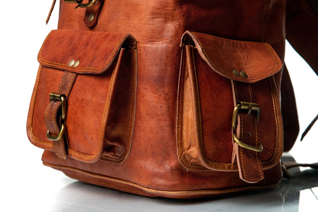 Classy Leather Bags The Alvarado Tanned Backpack SpadezStore