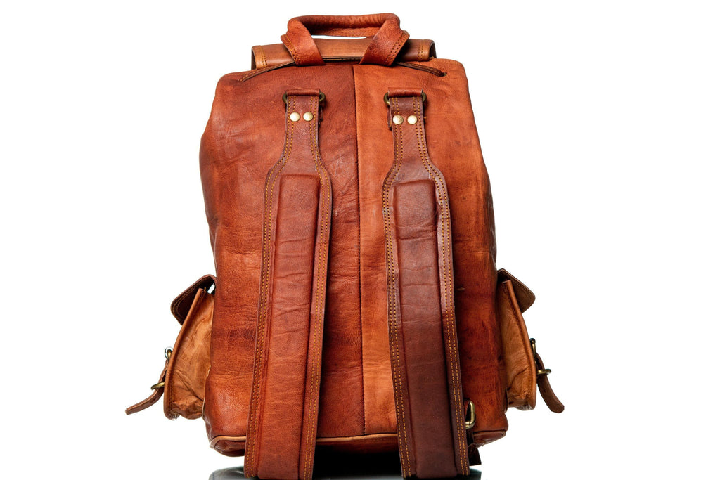 Classy Leather Bags The Alvarado Tanned Backpack SpadezStore