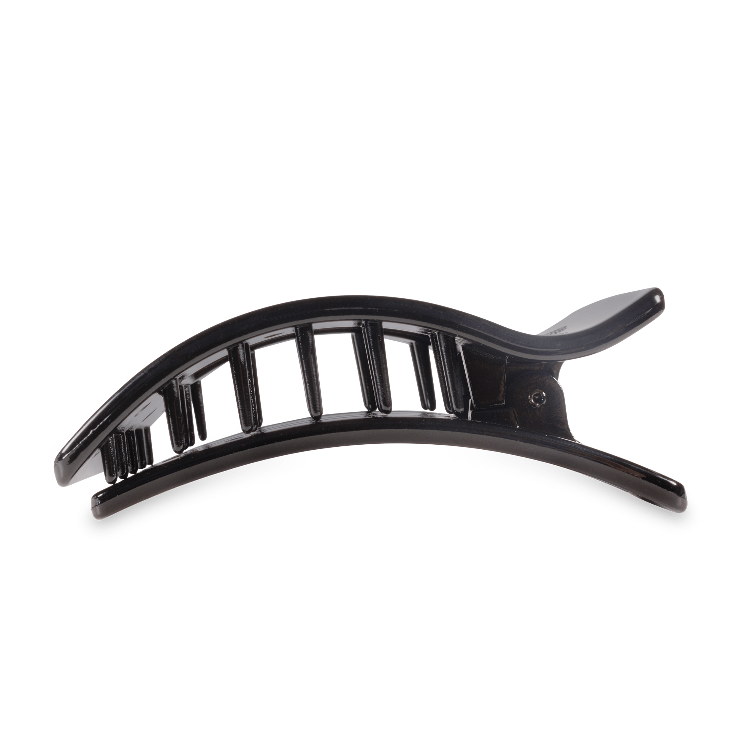 TELETIES Jet Black Large Flat Rectangle Hair Clip