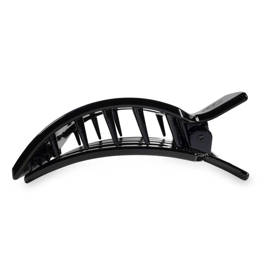 TELETIES Jet Black Large Flat Square Hair Clip
