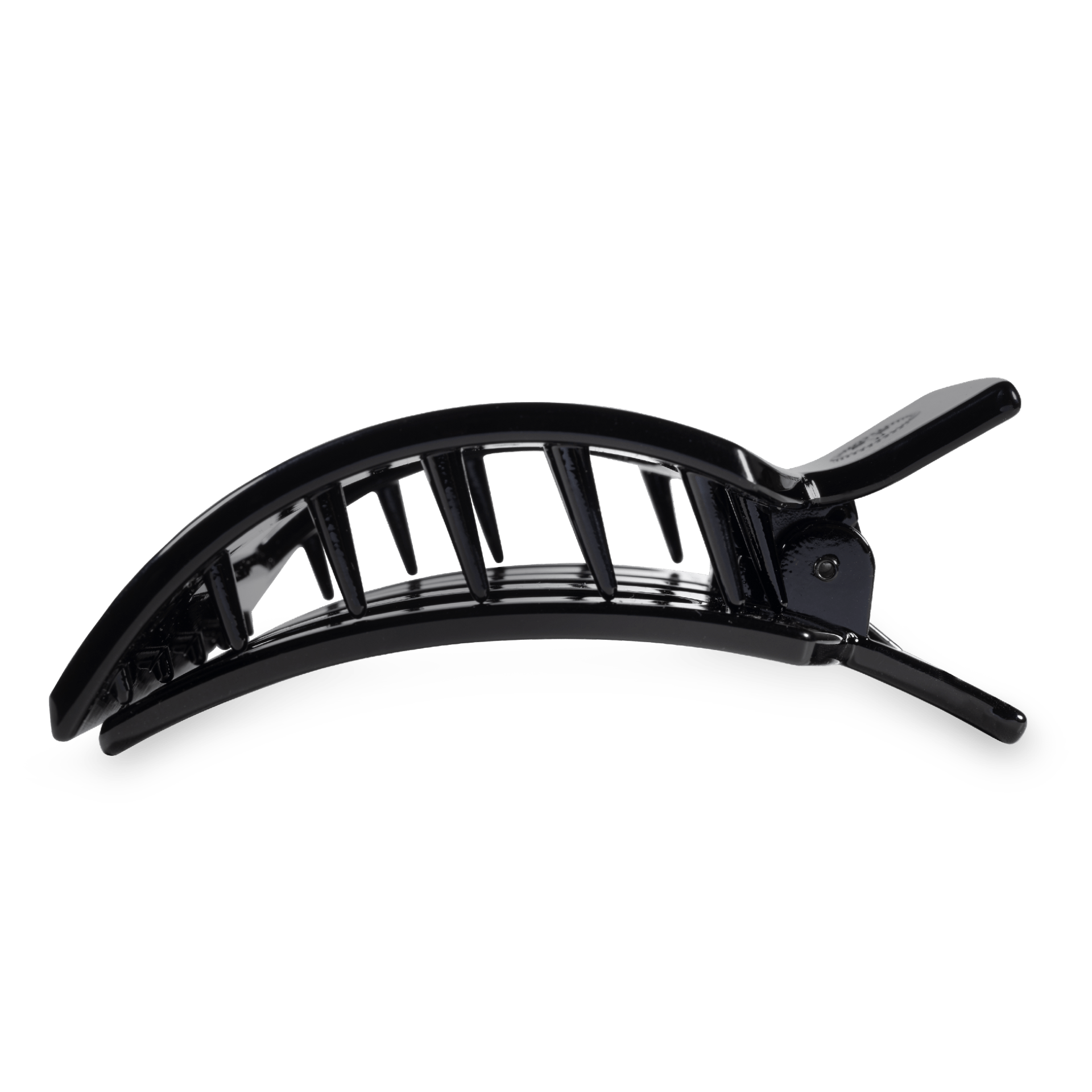 TELETIES Jet Black Large Flat Square Hair Clip