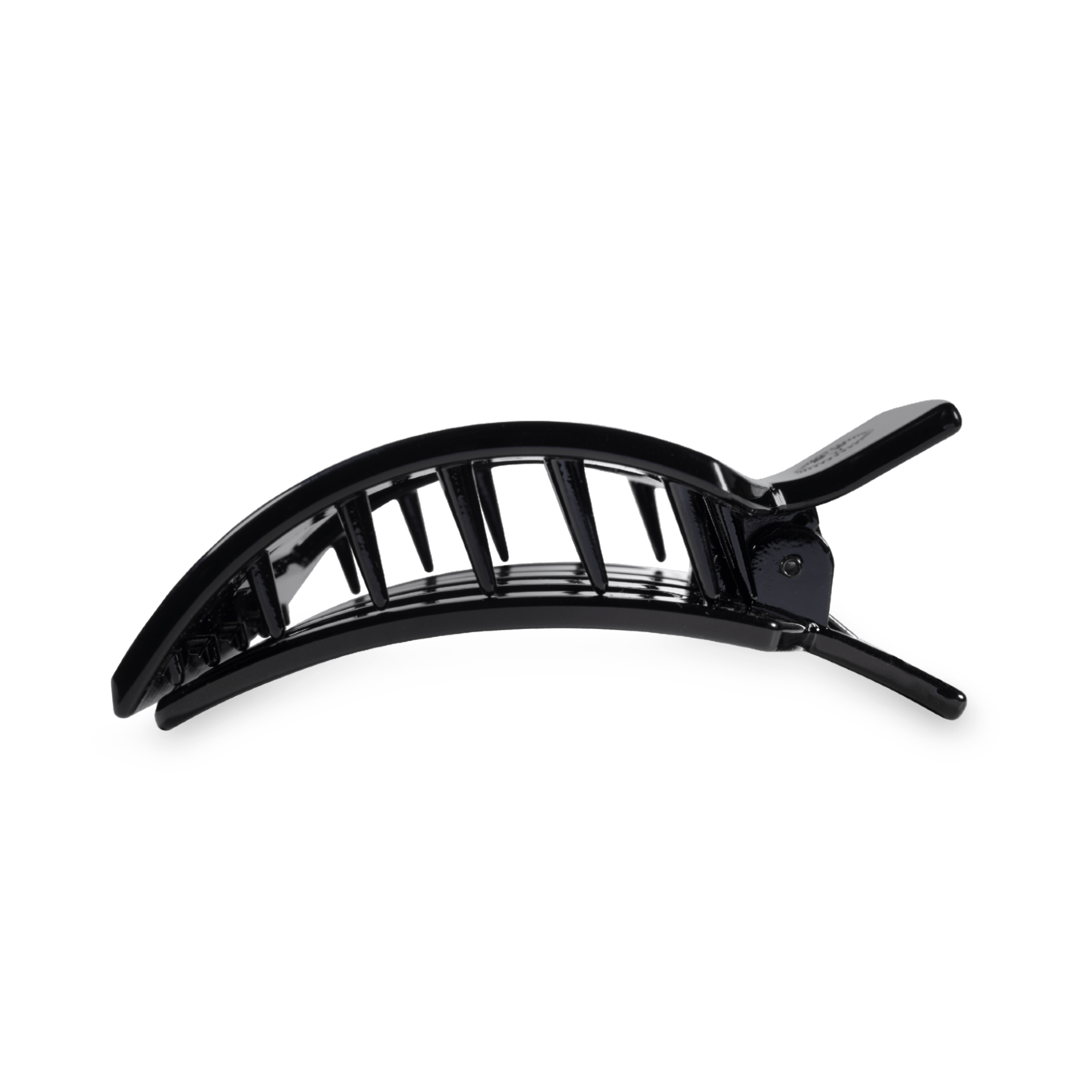 TELETIES Jet Black Medium Flat Square Hair Clip