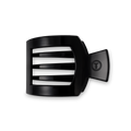 TELETIES Jet Black Medium Flat Square Hair Clip