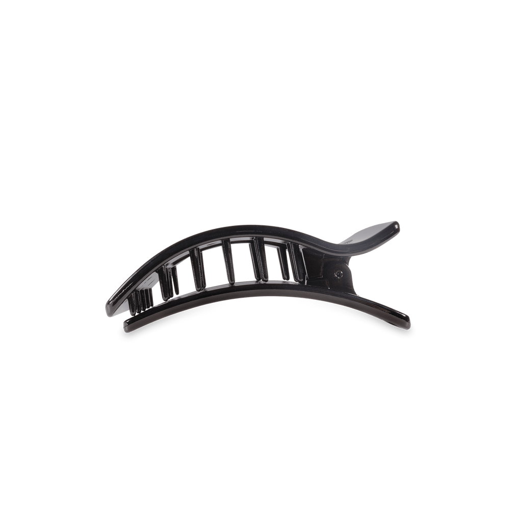 Jet Black Small Flat Rectangle Hair Clip SpadezStore