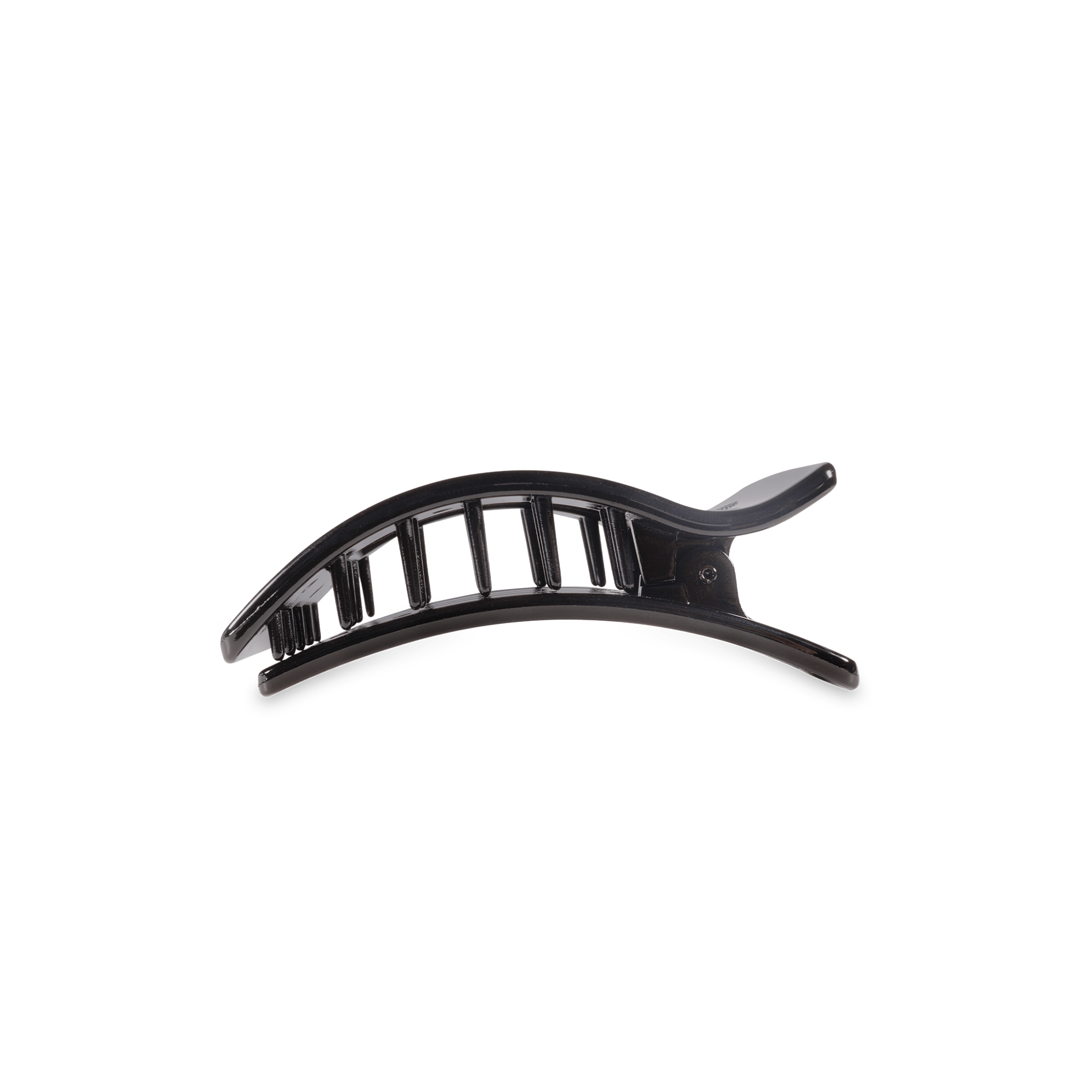 Jet Black Small Flat Rectangle Hair Clip SpadezStore