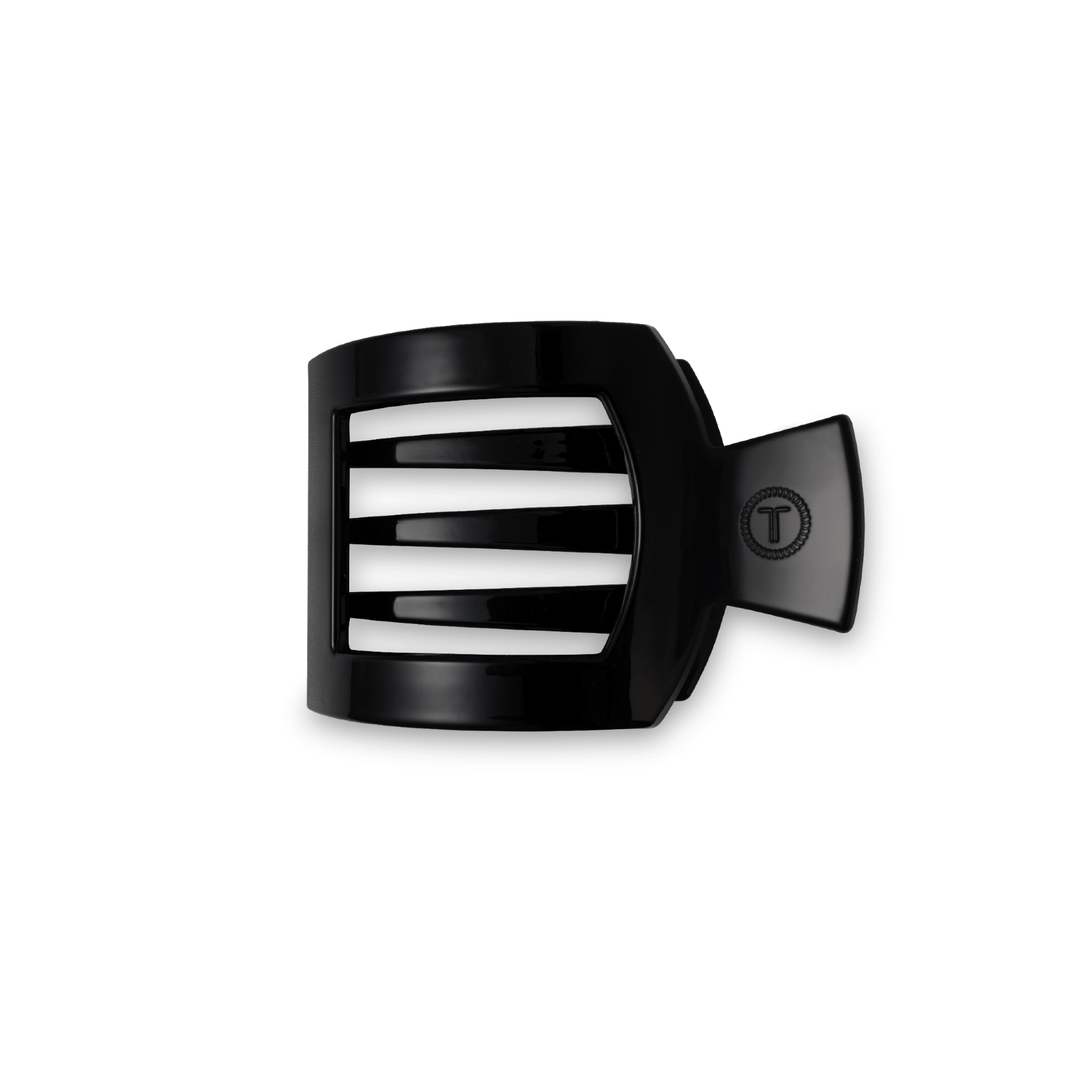 TELETIES Jet Black Small Flat Square Hair Clip SpadezStore