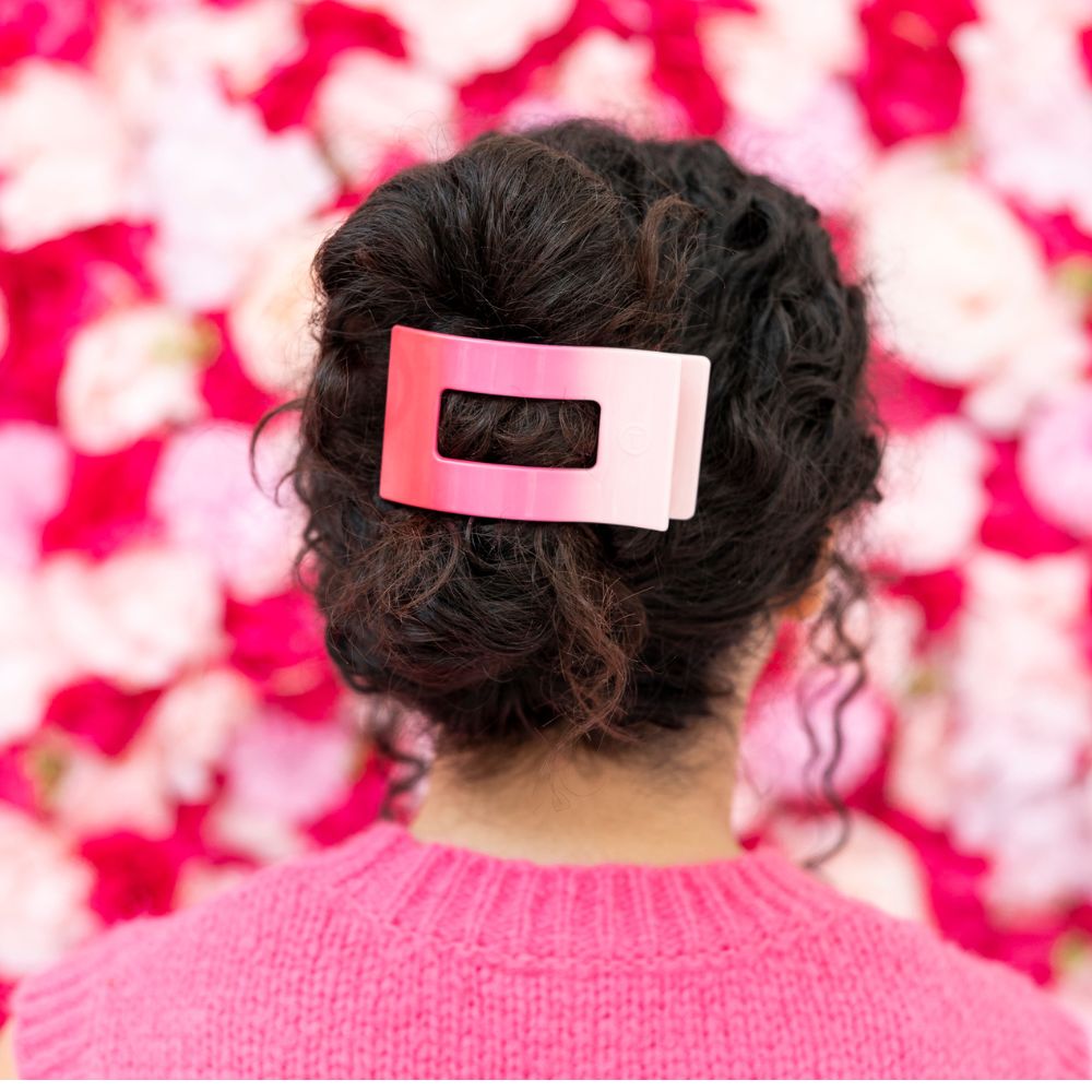 TELETIES Kiss & Tell Medium Flat Rectangle Hair Clip