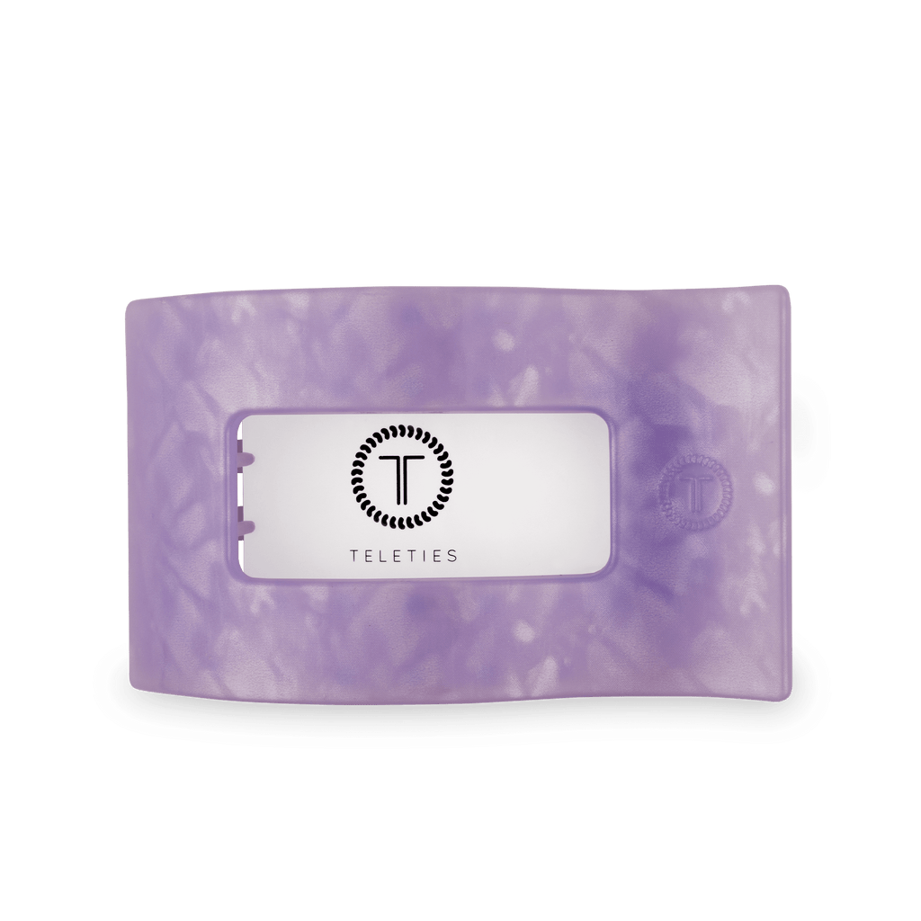 TELETIES Lavender Mist Large Flat Rectangle Hair Clip