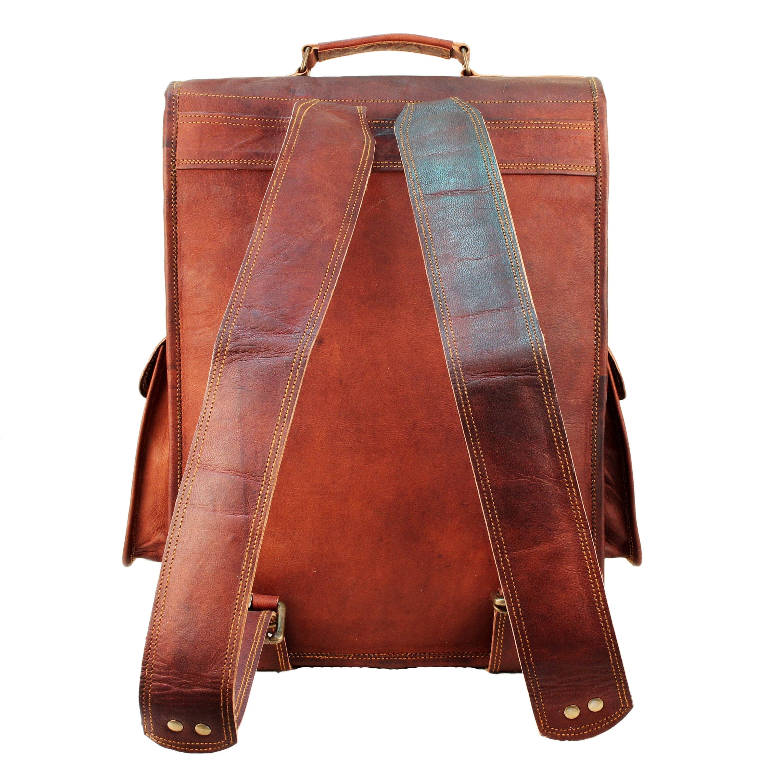 Classy Leather Bags The Hughes Rustic Backpack SpadezStore