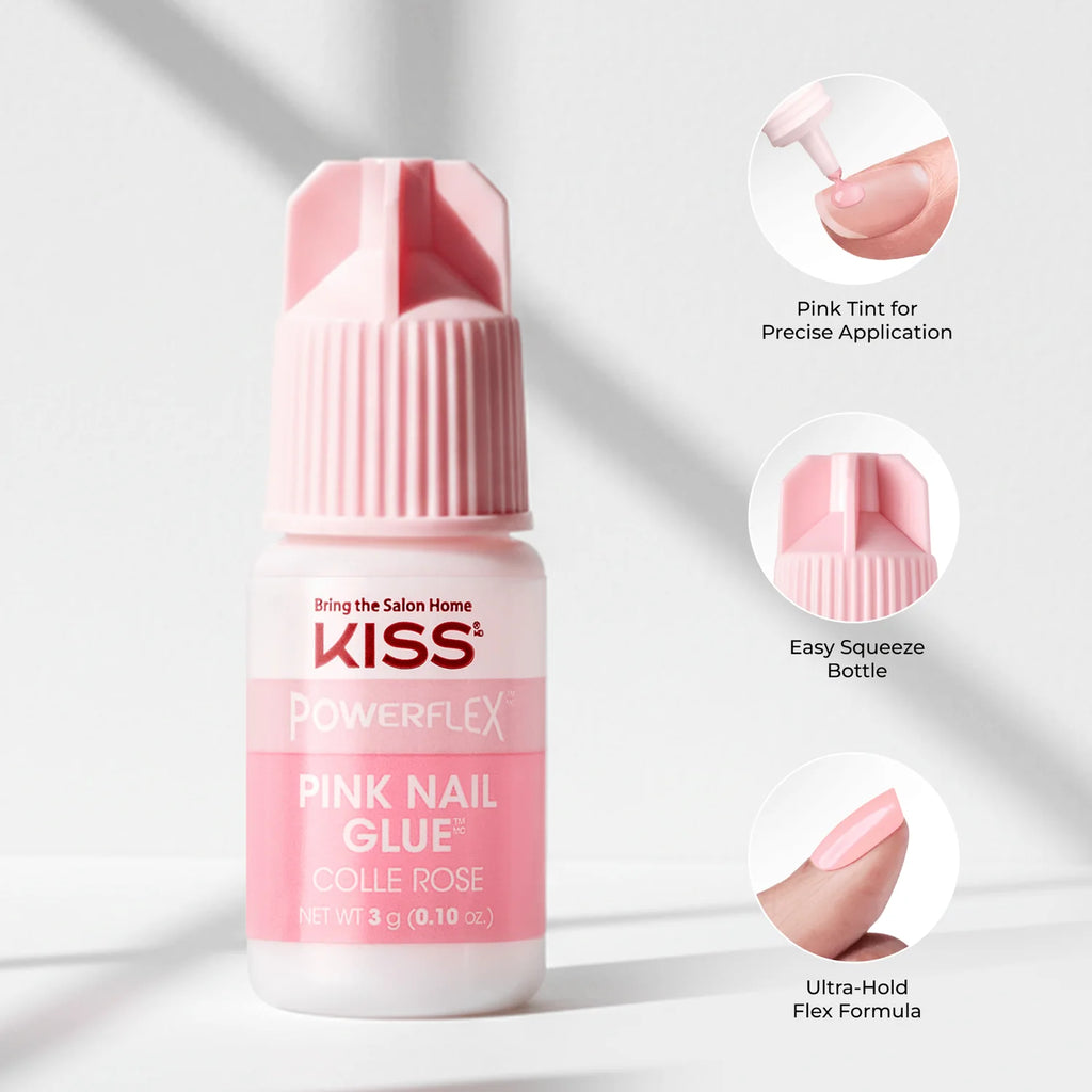 Kiss Powerflex Pink Nail Glue #BKP139 SpadezStore