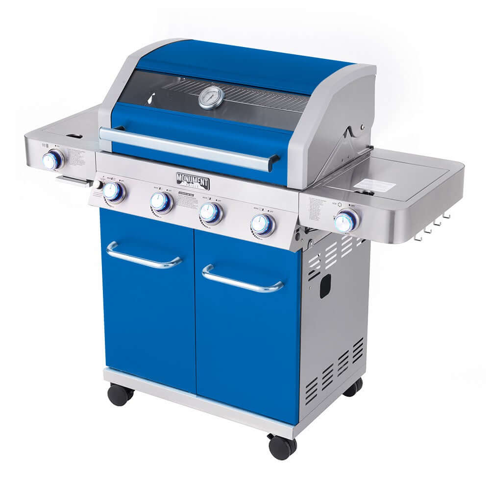 Monument Grills 35633 | Matte Blue Infrared Propane Gas Grill SpadezStore
