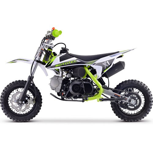 MotoTec X1 110cc 4-Stroke Gas Dirt Bike Green SpadezStore