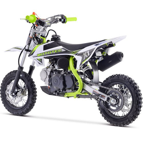 MotoTec X1 110cc 4-Stroke Gas Dirt Bike Green SpadezStore