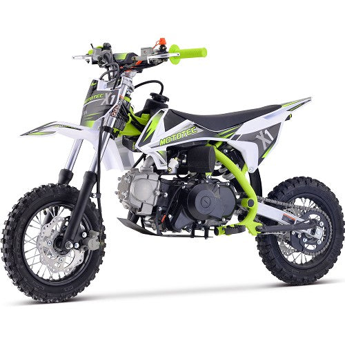 MotoTec X1 110cc 4-Stroke Gas Dirt Bike Green SpadezStore