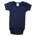 Bambini Navy Interlock Short Sleeve Bodysuit Onesie SpadezStore