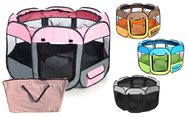 Pet Life Lightweight Easy Folding Collapsible Travel Pet Playpen SpadezStore