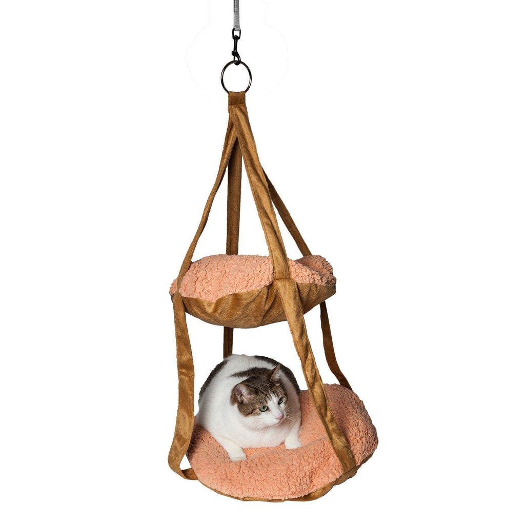 Pet Life 'Kittyhaus' Dual-Lounge Hanging Hammock Lounger SpadezStore
