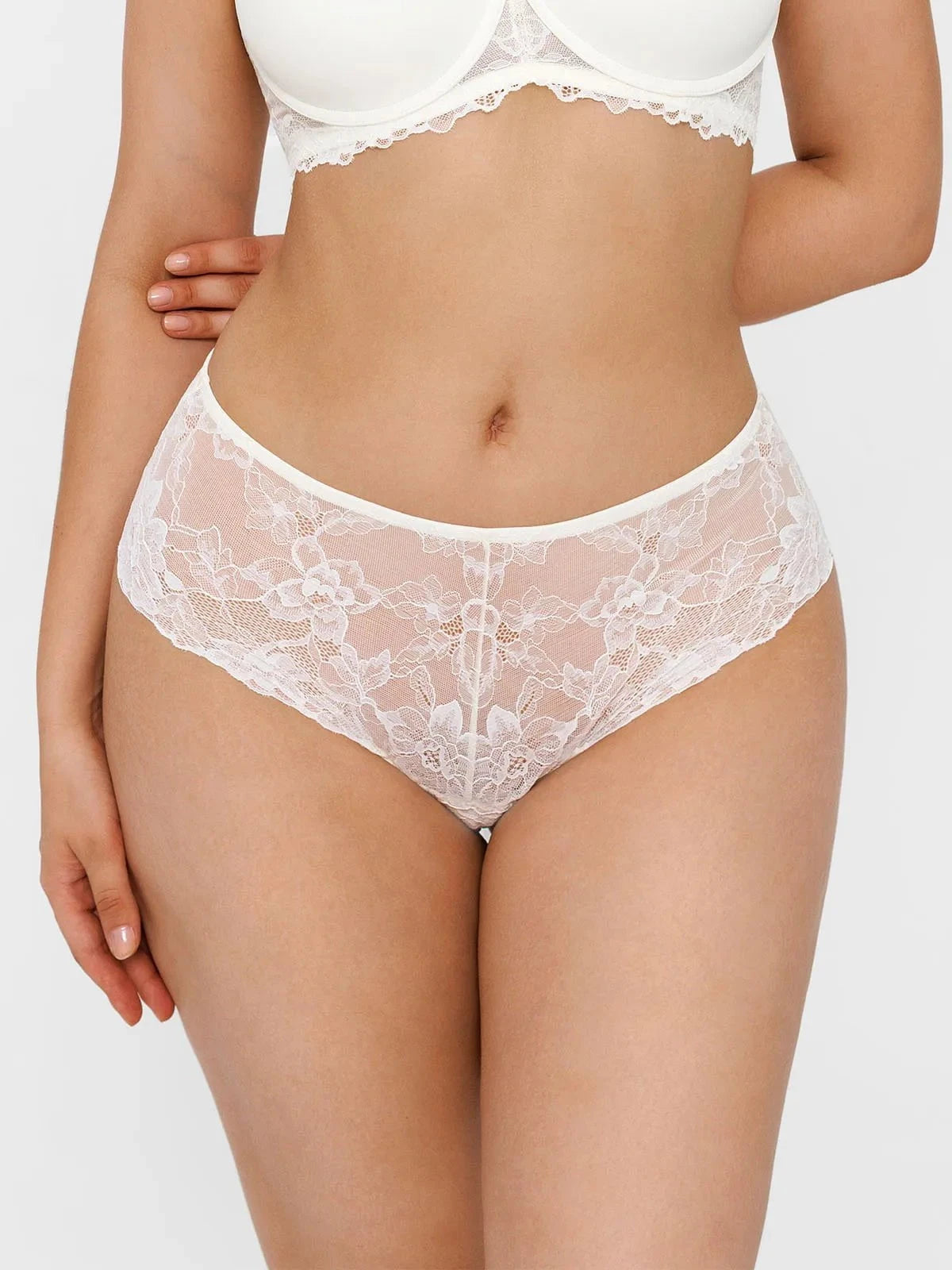 Popilush Mid-Rise Lace Brief