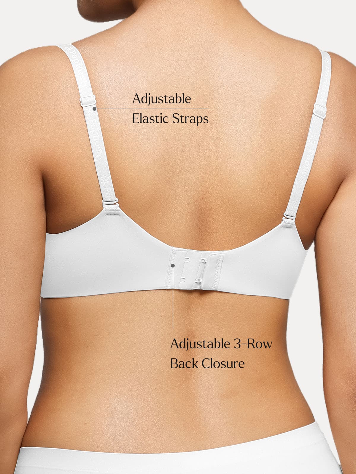 Popilush Seamless Balconette Push-Up T-Shirt Bra