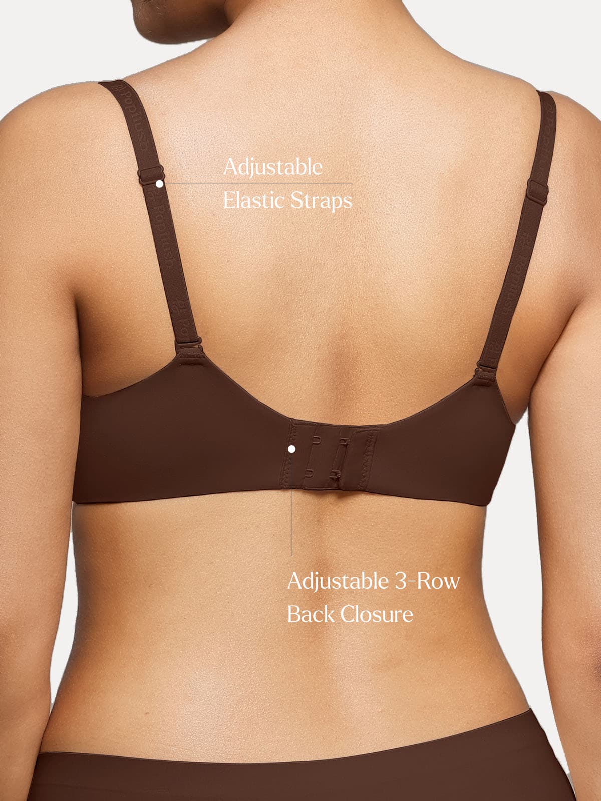 Popilush Seamless Balconette Push-Up T-Shirt Bra
