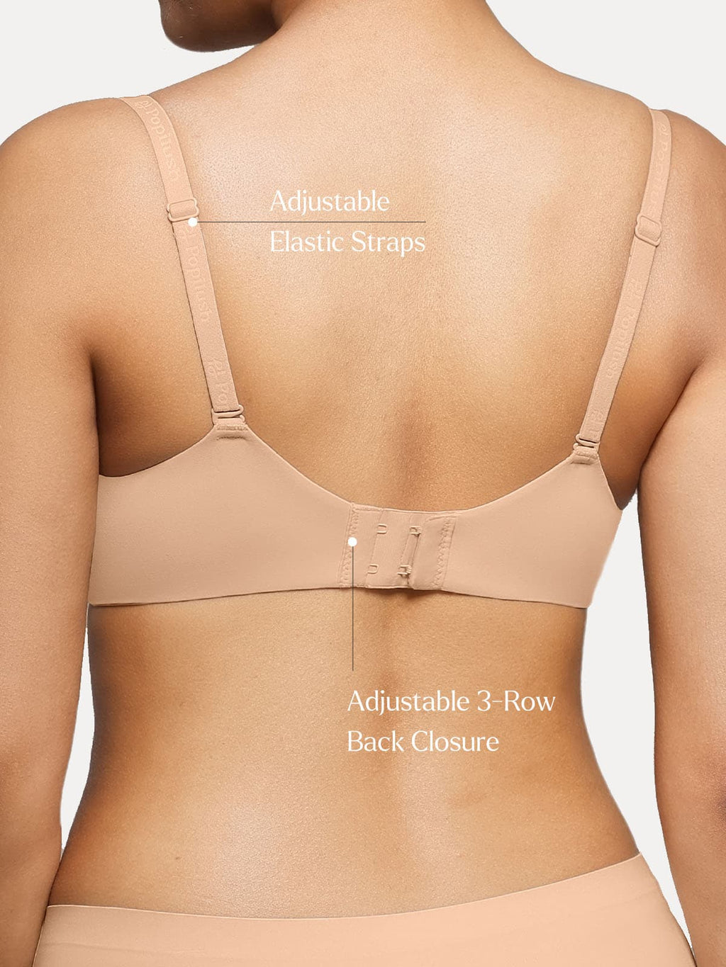 Popilush Seamless Balconette Push-Up T-Shirt Bra