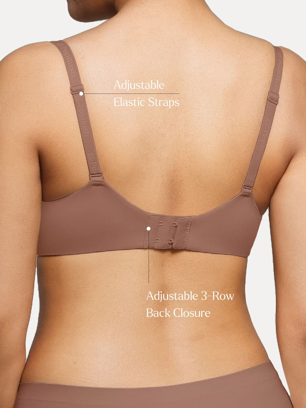 Popilush Seamless Balconette Push-Up T-Shirt Bra