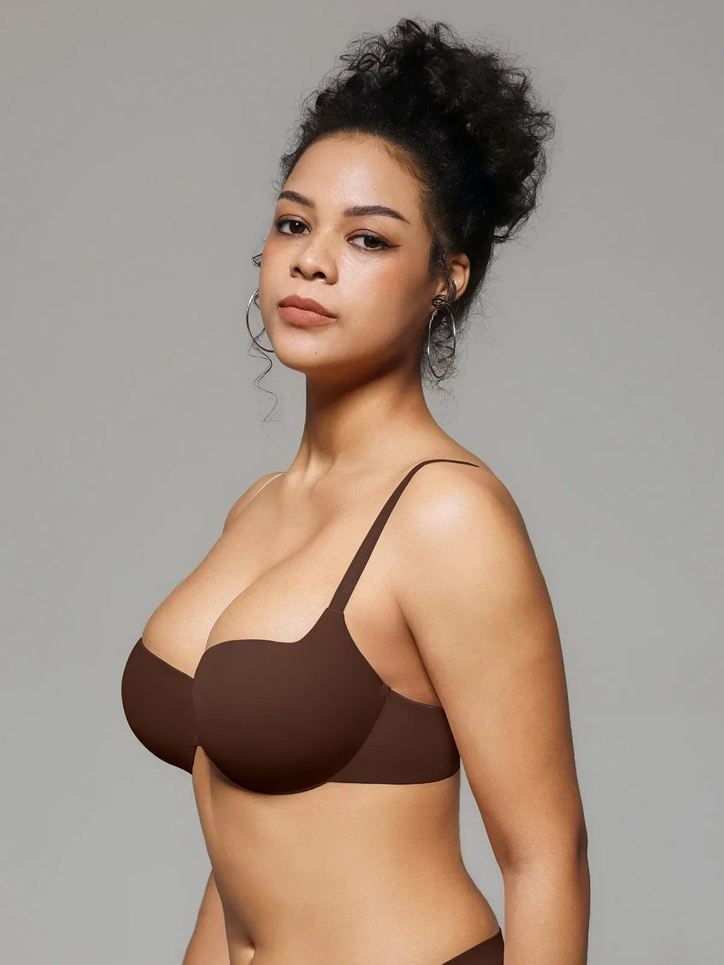 Popilush Seamless Balconette Push-Up T-Shirt Bra