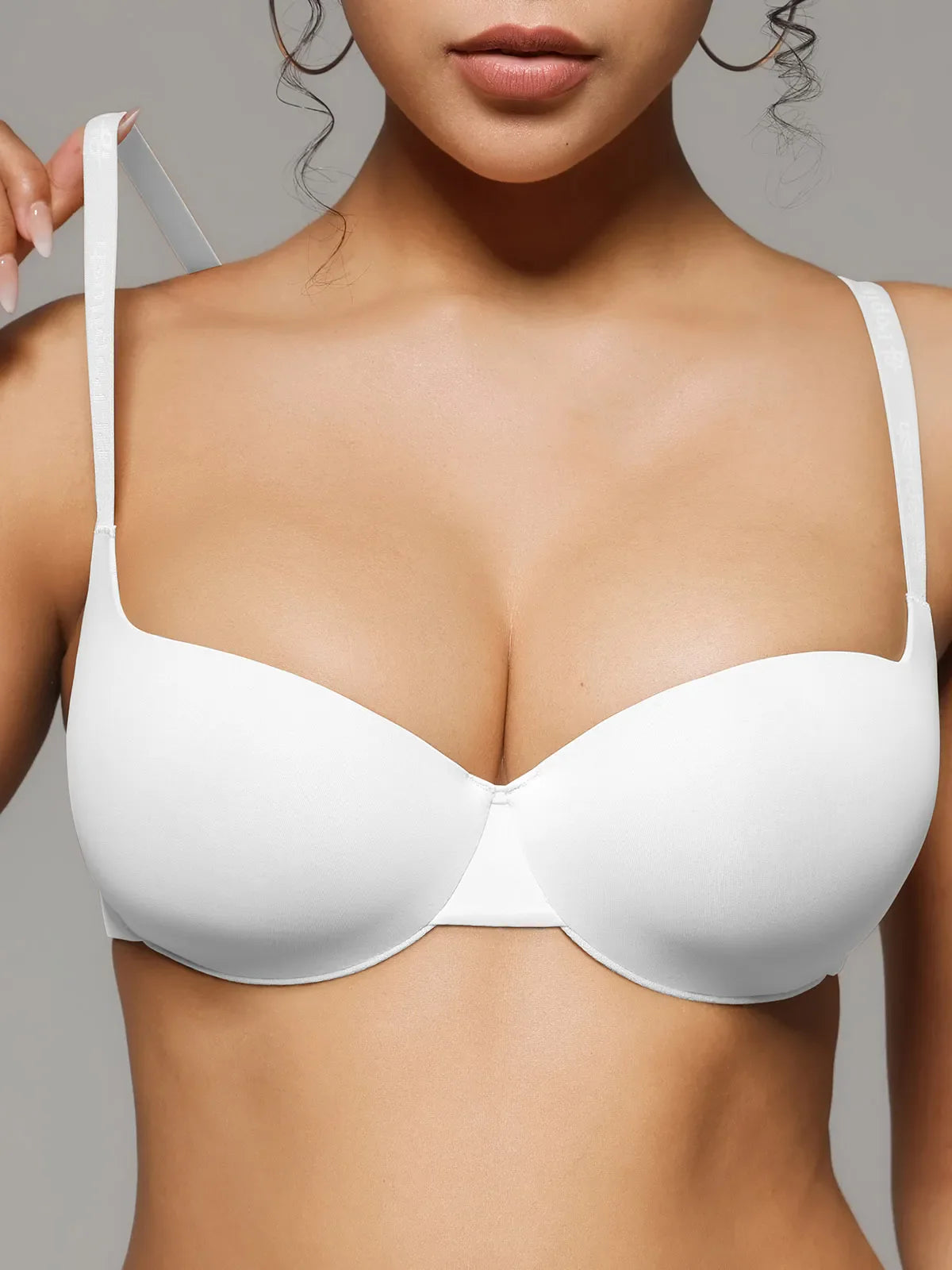 Popilush Seamless Balconette Push-Up T-Shirt Bra