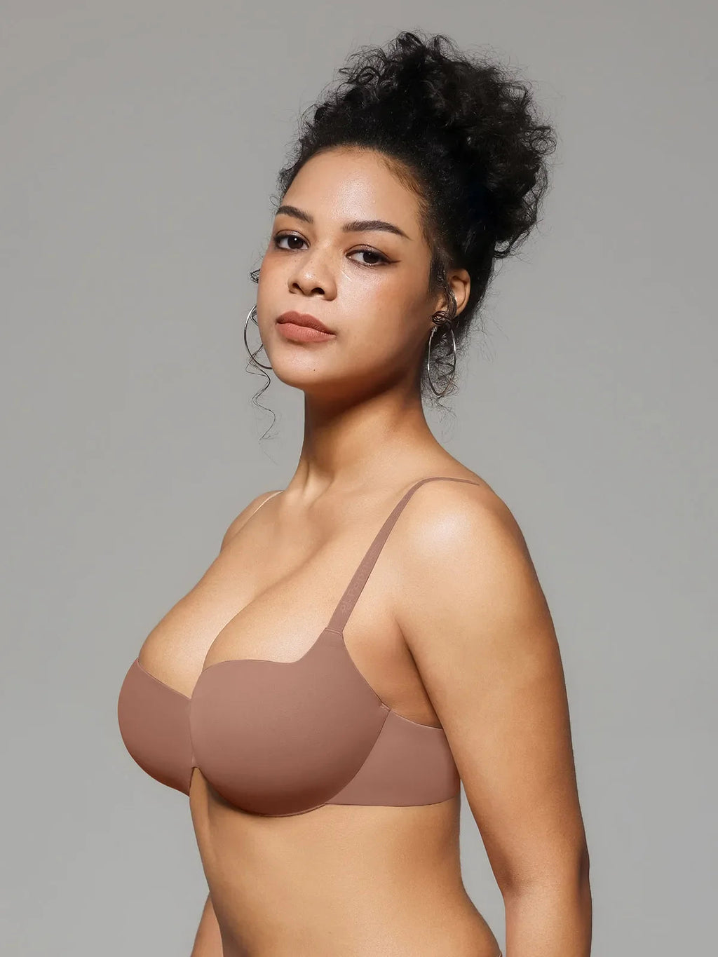 Popilush Seamless Balconette Push-Up T-Shirt Bra