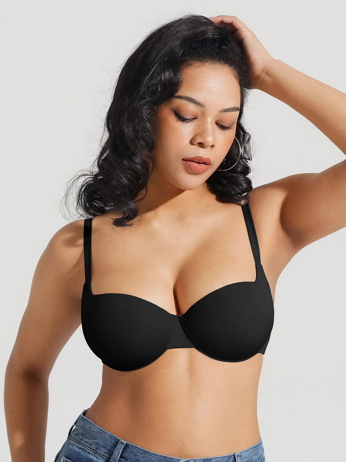 Popilush Seamless Balconette Push-Up T-Shirt Bra