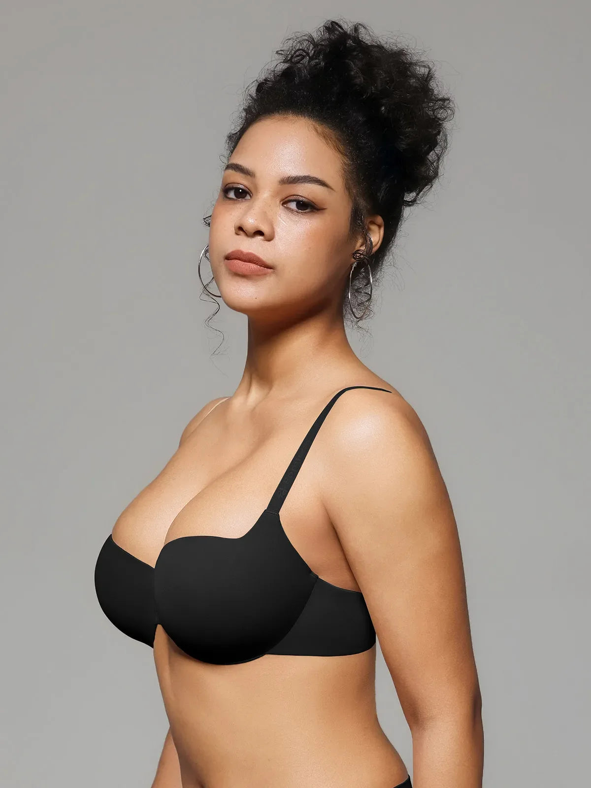 Popilush Seamless Balconette Push-Up T-Shirt Bra