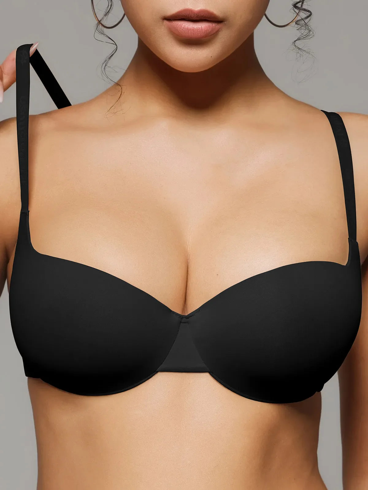 Popilush Seamless Balconette Push-Up T-Shirt Bra