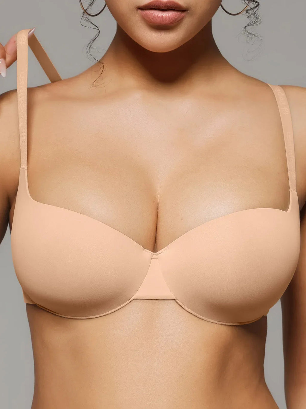 Popilush Seamless Balconette Push-Up T-Shirt Bra