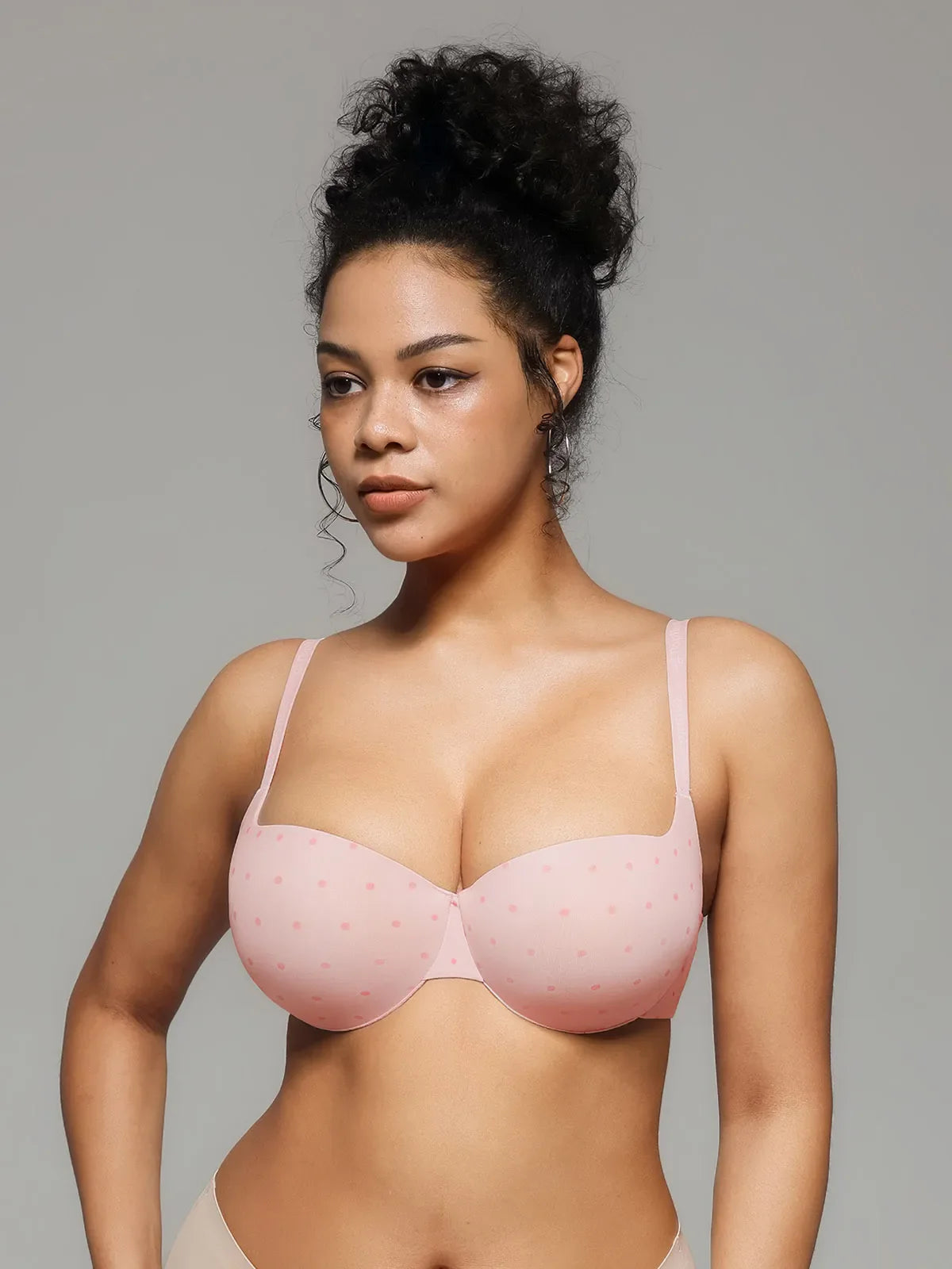 Popilush Seamless Balconette Push-Up T-Shirt Bra