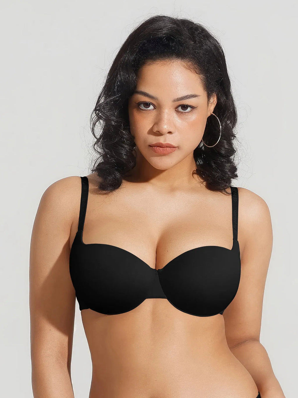 Popilush Seamless Balconette Push-Up T-Shirt Bra
