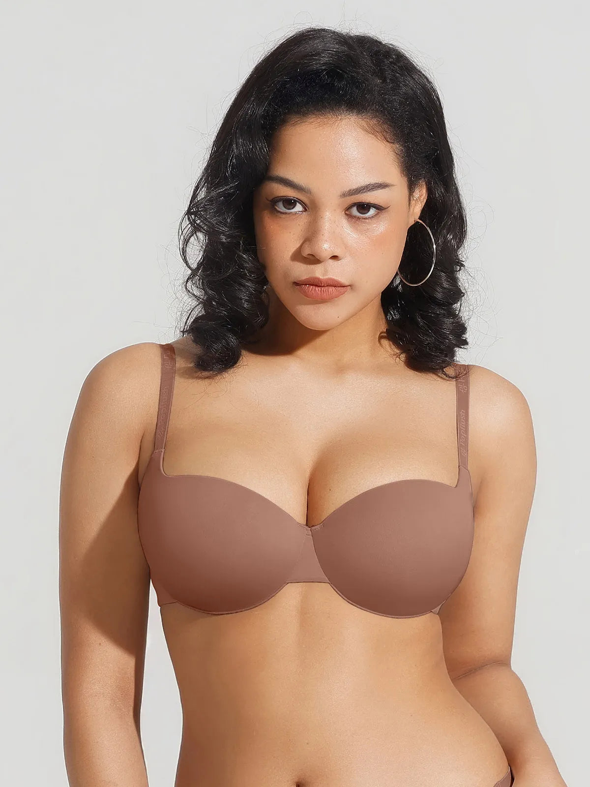 Popilush Seamless Balconette Push-Up T-Shirt Bra