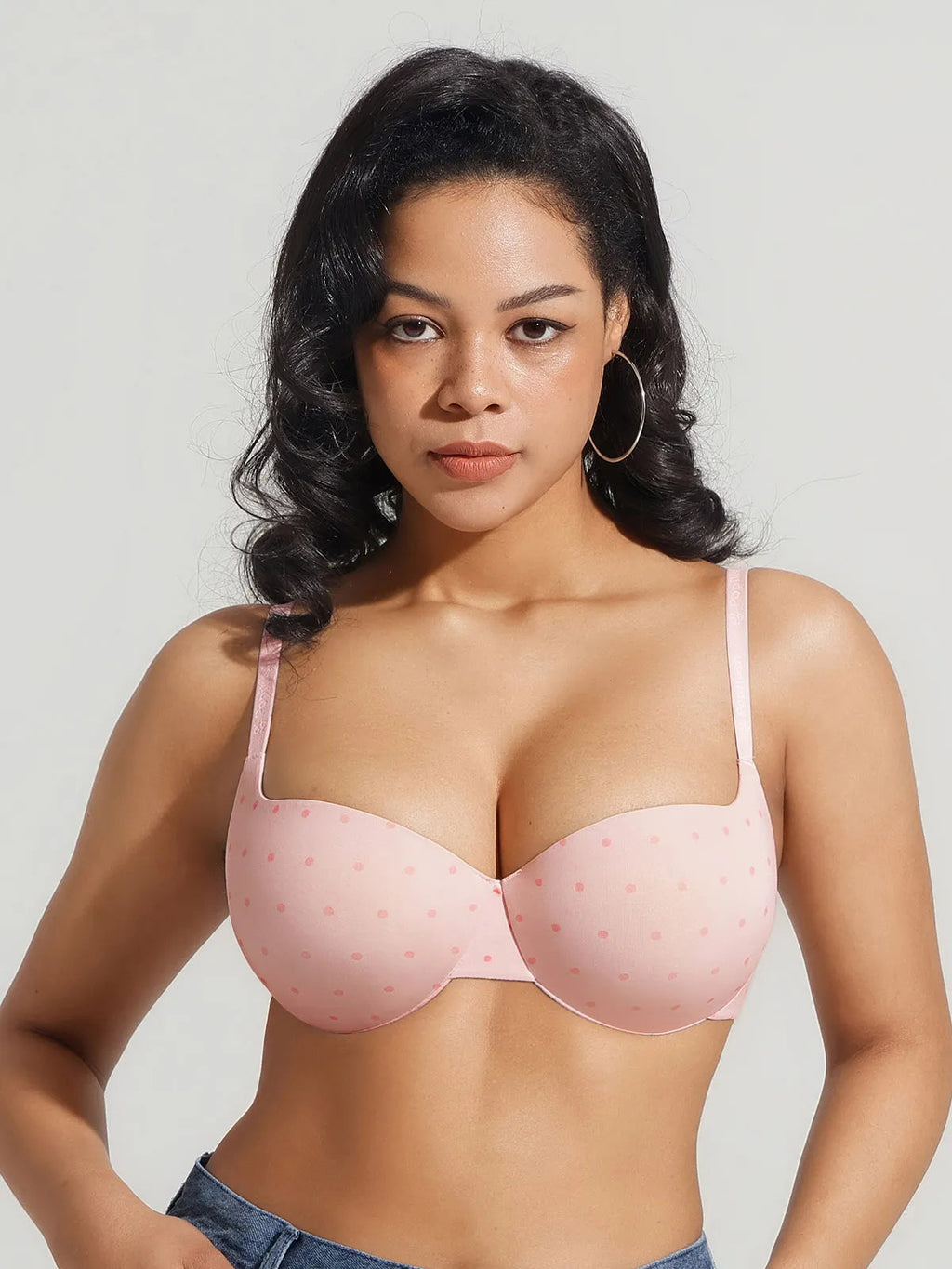 Popilush Seamless Balconette Push-Up T-Shirt Bra