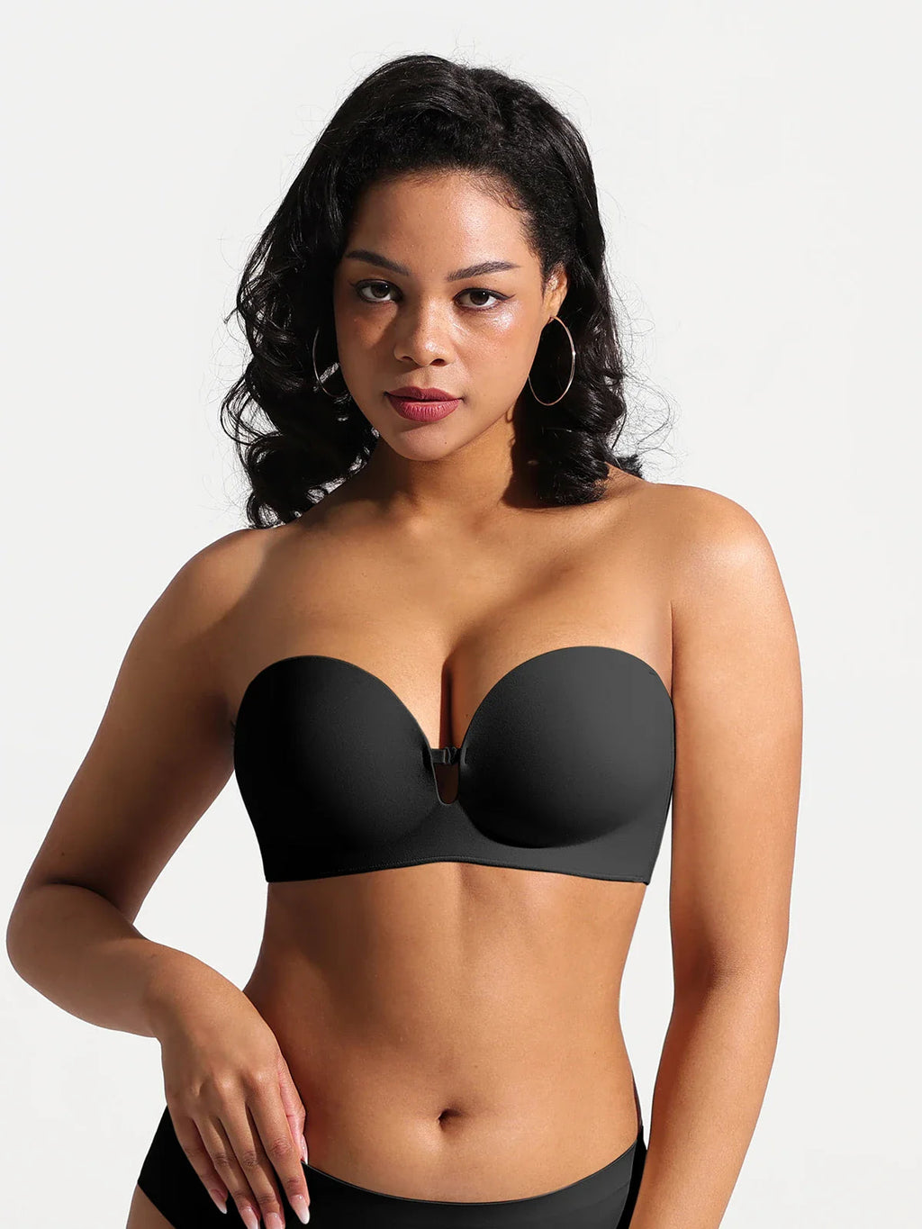 Popilush Seamless Non-Slip Push-Up Shaping Strapless Bra