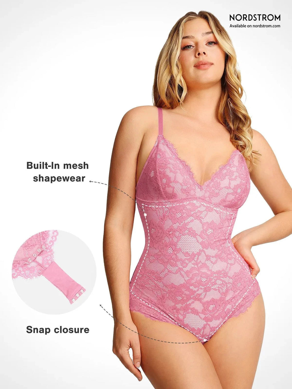 Popilush Shapewear Firm Control Smoothing Full Lace Thong Bodysuit SpadezStore