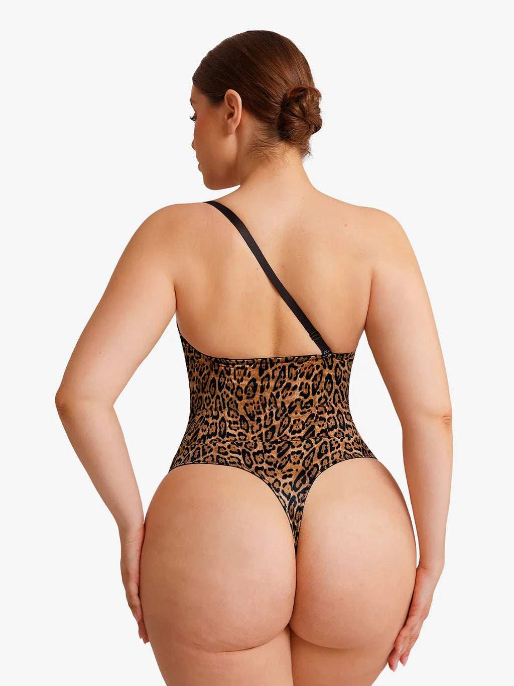 Popilush Shapewear Lace-Up Corset Bodysuit with Removable Straps