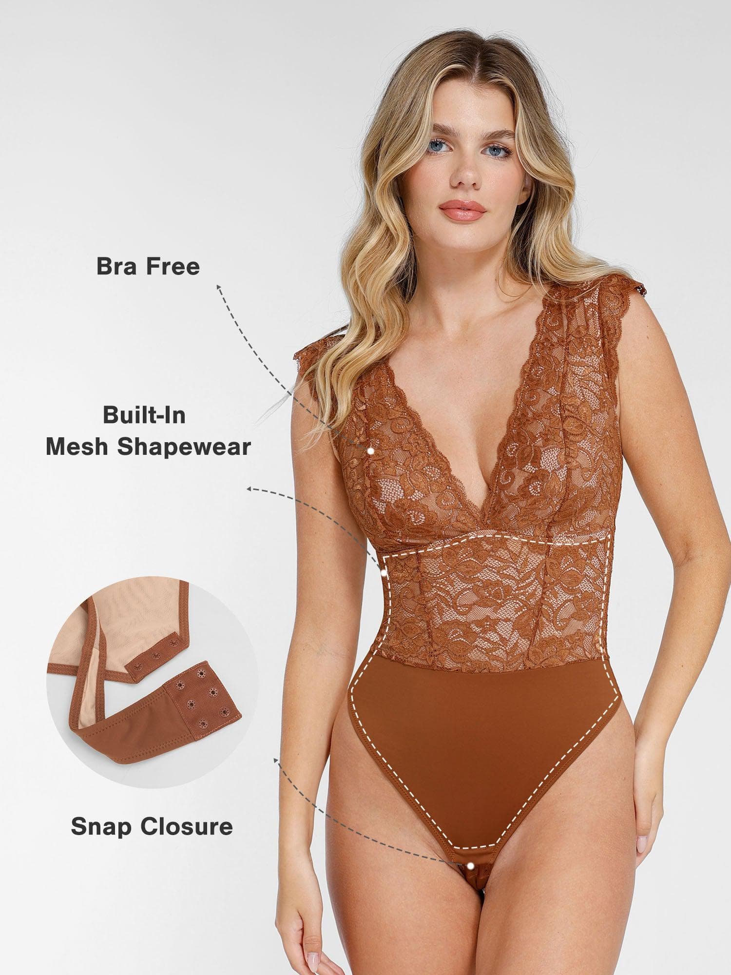 Popilush Shapewear Sculpting Lace Bodysuit or Midi Skirt or Shrug SpadezStore