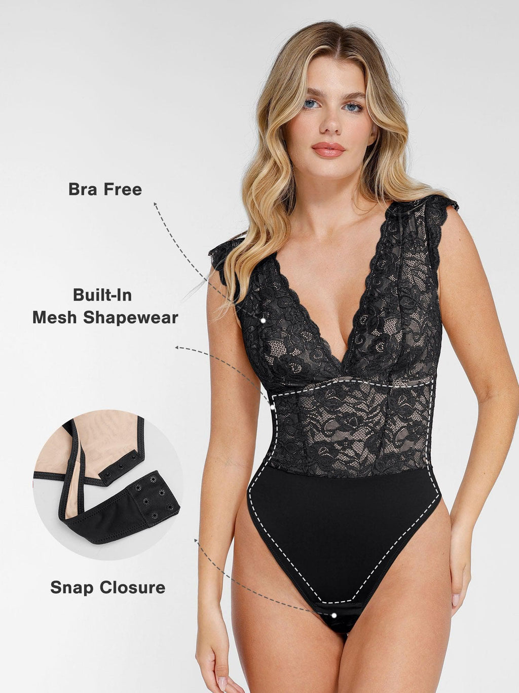Popilush Shapewear Sculpting Lace Bodysuit or Midi Skirt or Shrug SpadezStore