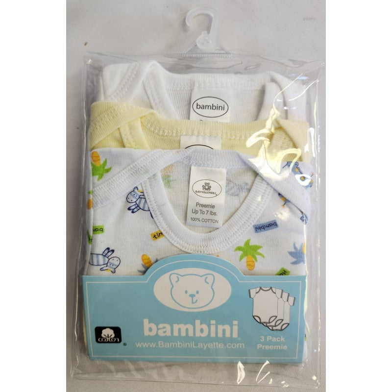 Bambini Preemie Boys Short Sleeve Printed Variety Pack SpadezStore