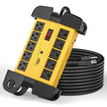 CRST 10 Outlets Mountable Heavy Duty Power Strip Surge Protector with Cord Wrapping design, Optional 15FT or 6FT Power Cord SpadezStore
