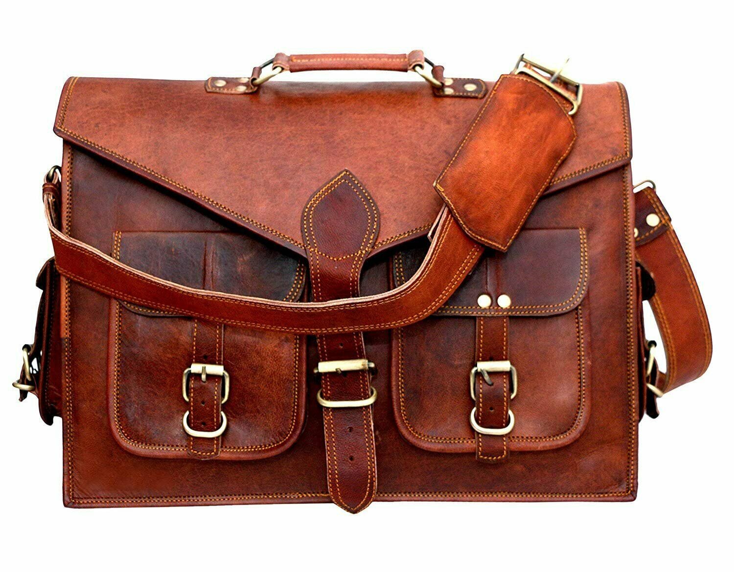 Classy Leather Bags The Lawyer Briefcase - Thumbnail 4