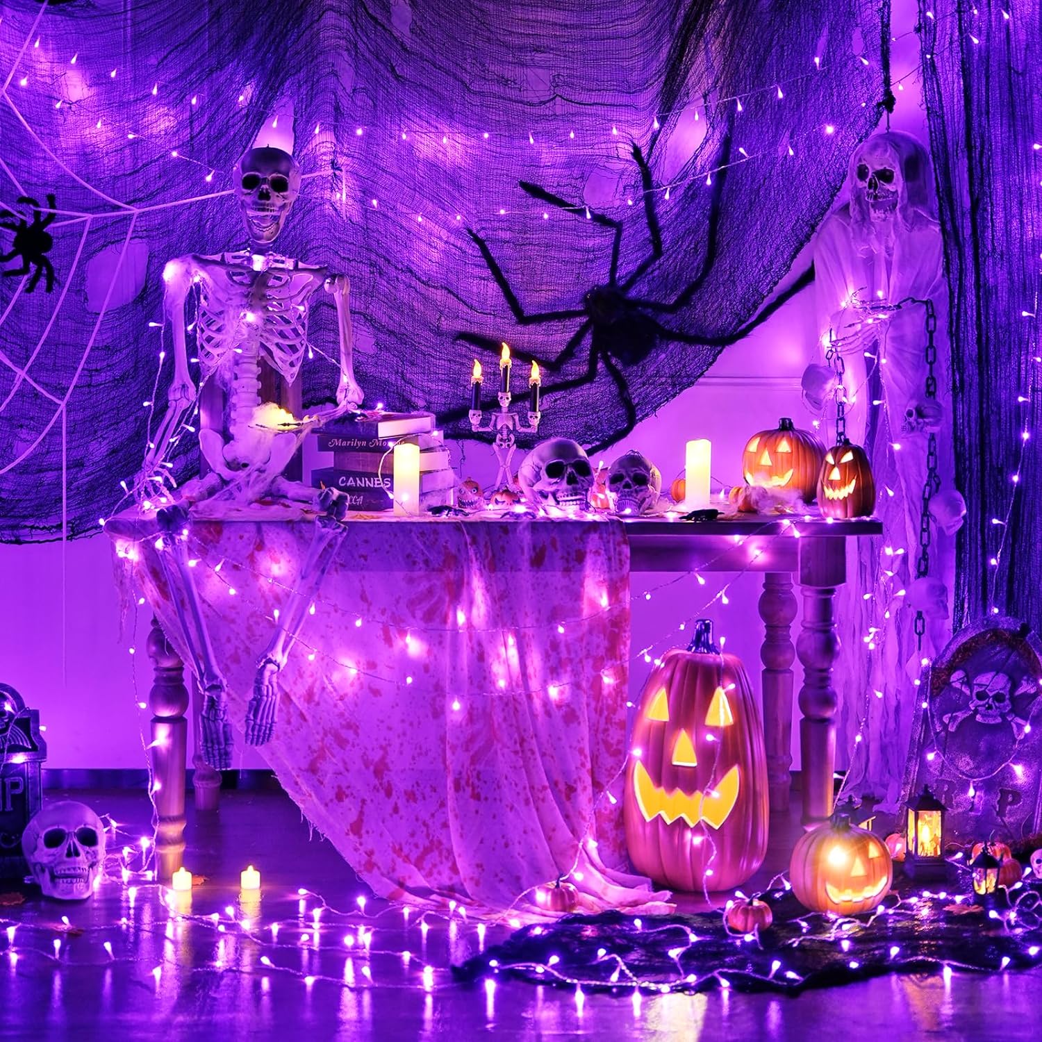 Perfect Holiday 100 LED Super Bright String Lights, Purple – SpadezStore