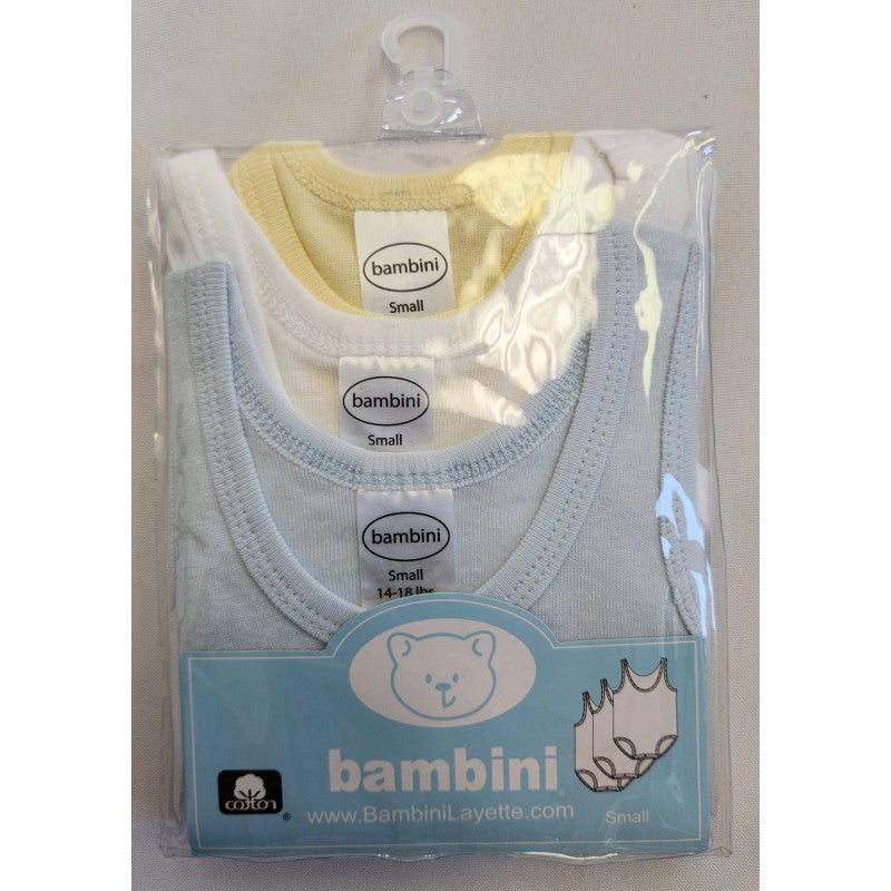 Bambini Boys Tank Top Onezies Pack of 3 SpadezStore