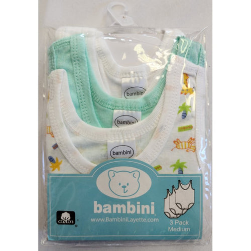 Bambini Boys Giraffe Printed Tank Top 3 Pack SpadezStore