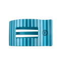 TELETIES Splash Zone Large Flat Rectangle Hair Clip