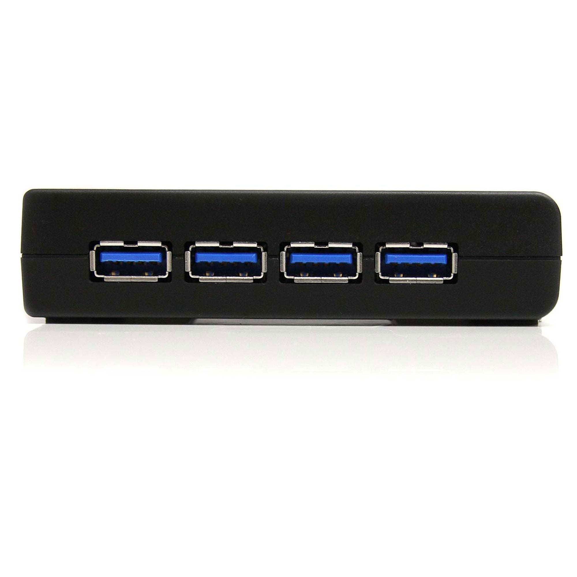 Startech 4 Port Black SuperSpeed USB 3.0 Hub - 5Gbps SpadezStore